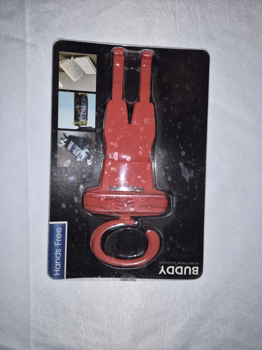 Buddy Hands-Free Red Mobile Phone Holder - Universal Accessory